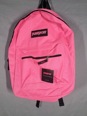 NWT PureSport 17” Classic Backpack Neon Pink School Travel Bag